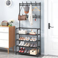 Coat Rack with Space-Saving, Lockable, Metal, 60x25x140cm