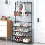 Coat Rack with Space-Saving, Lockable, Metal, 60x25x140cm