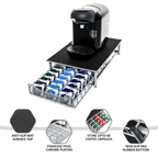 Coffee Pod Storage with Space-Saving, Non-Slip, Pull-Out, Metal - product gallery image 7