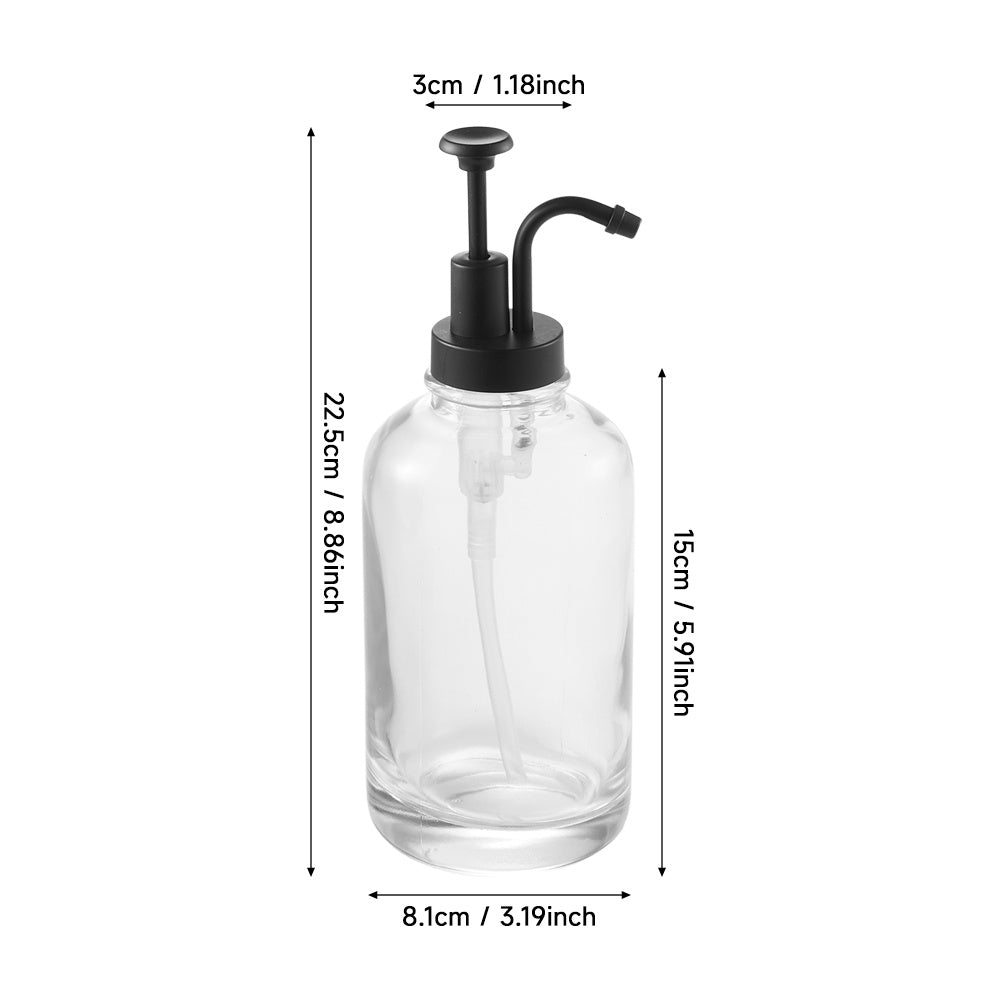 Coffee Syrup Pump Bottle Set with 500ml, Glass Bottles of Two - product gallery image 2