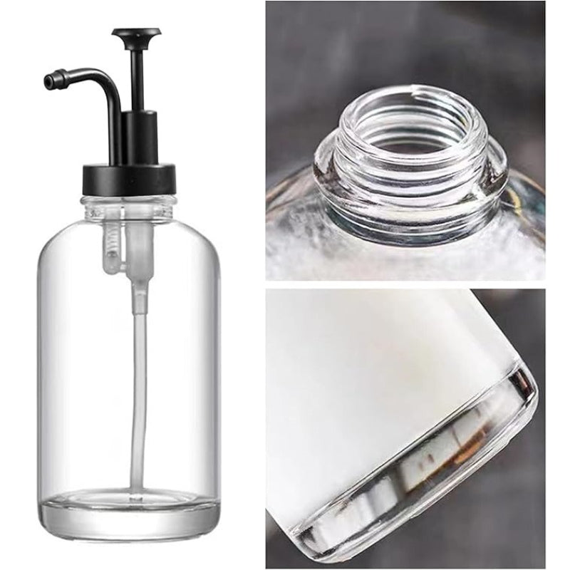 Coffee Syrup Pump Bottle Set with 500ml, Glass Bottles of Two - product gallery image 3