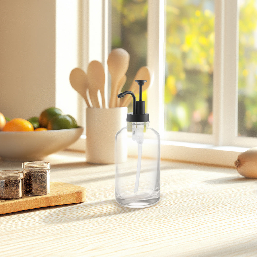 Coffee Syrup Pump Bottle Set with 500ml, Glass Bottles of Two - product gallery image 6