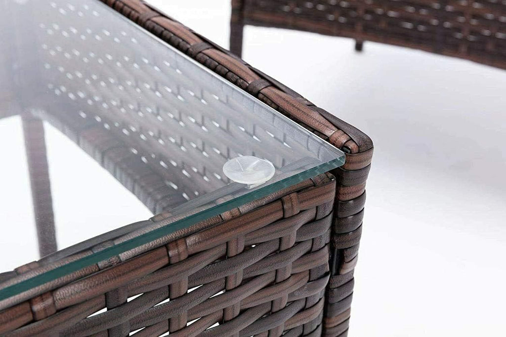 Coffee Table with 4 Piece, Rattan Garden Furniture Piece Armchairs - product gallery image 18