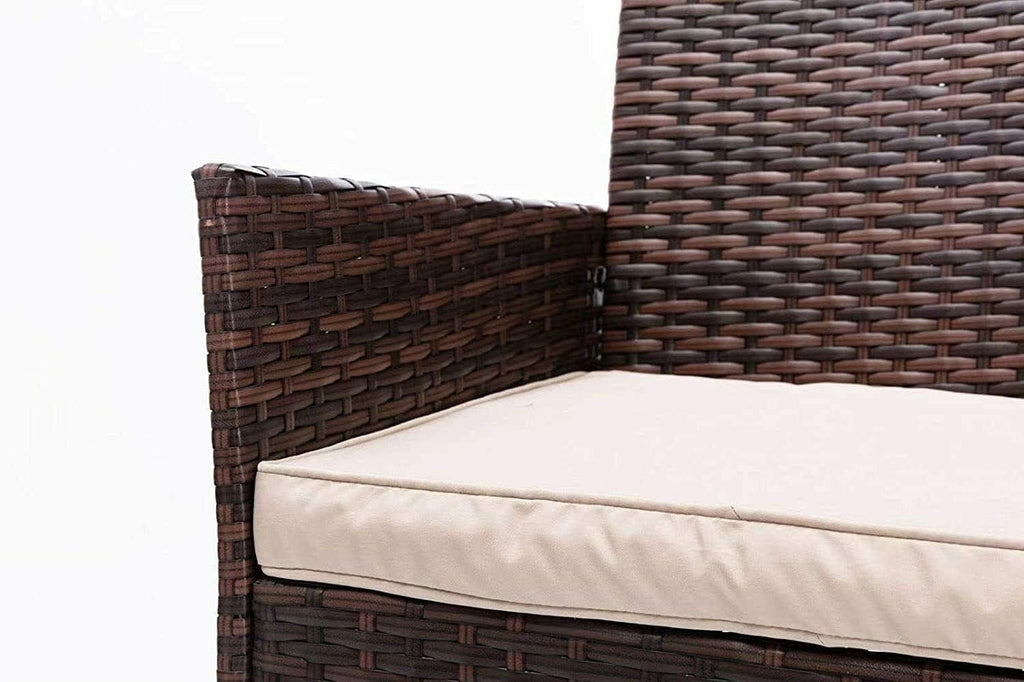 Coffee Table with 4 Piece, Rattan Garden Furniture Piece Armchairs - product gallery image 19
