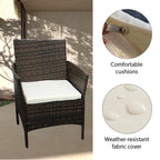 Coffee Table with 4 Piece Rattan Garden Furniture Sofa Armchairs - product gallery image 13