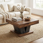 Coffee Table with 80cm, Square X-Frame Centre for living rooms and bedrooms - product gallery image 4