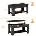 Coffee Table with Space-Saving, Wood, Lift Top Storage Hidden Compartment Wooden