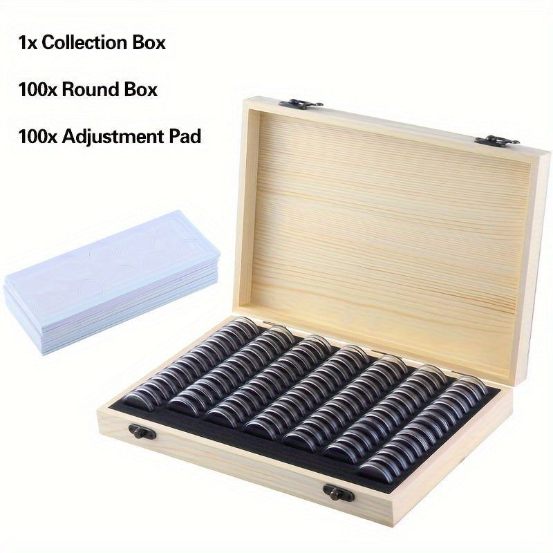 Coin Collecting Supplie with 30mm, Wood, Wooden for storage and organisation - product gallery image 4