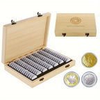 Coin Collecting Supplie with 30mm, Wood, Wooden for storage and organisation