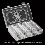 Coin Collecting Supplie with Plastic, Clear Plastic Capsule Holder Storage Box - product gallery image 5