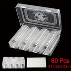 Coin Collecting Supplie with Plastic, Clear Plastic Capsule Holder Storage Box