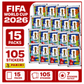Collectible Sticker with 15 Pack, 105 Stickers, FIFA World Cup Panini Packs 15x - 15 Pack - 105 Stickers option