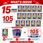 Collectible Sticker with 15 Pack, 105 Stickers, FIFA World Cup Panini Packs 15x - product gallery image 8