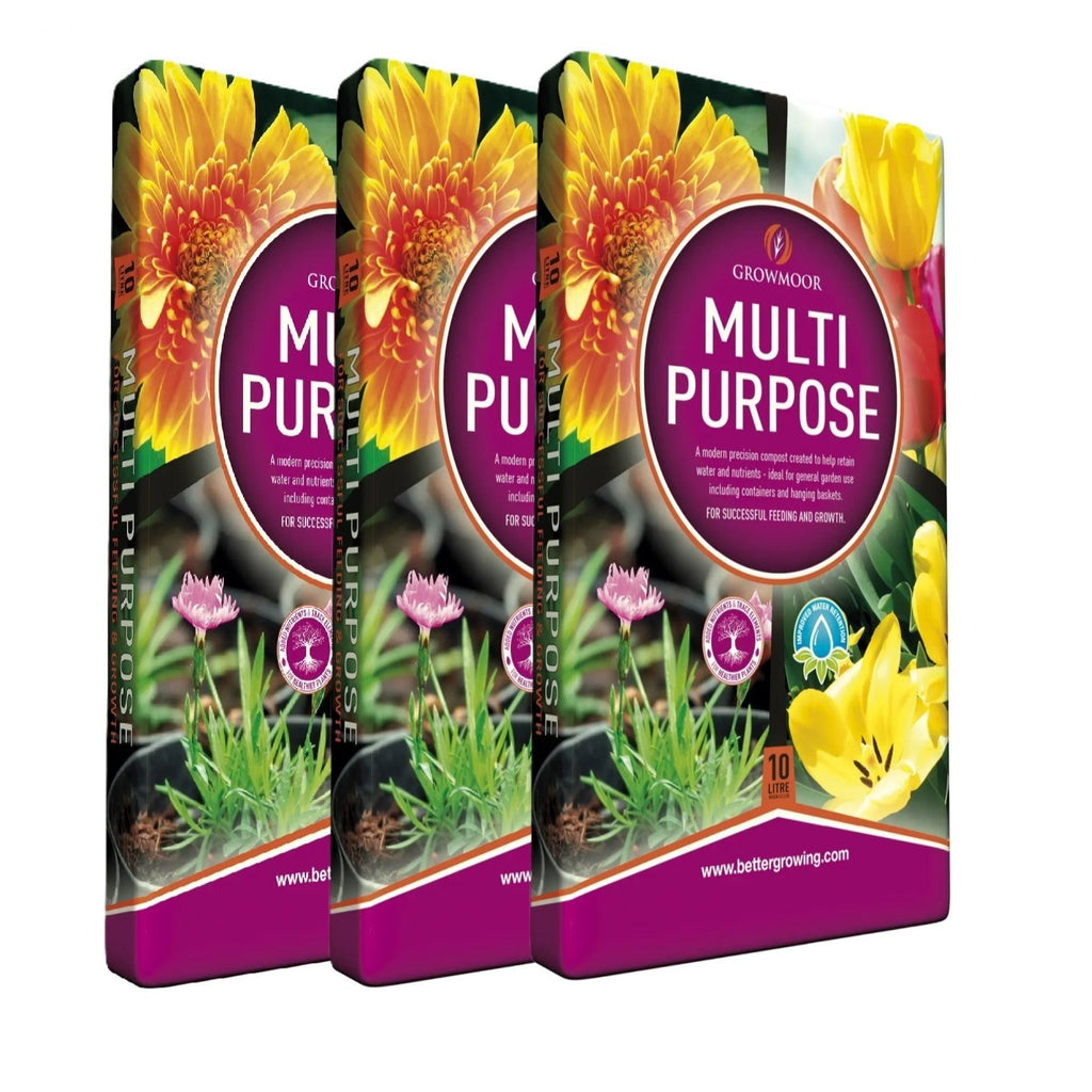 Compost with 3pk, Growmoor Multipurpose Potting Indoor Plants