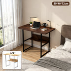 Computer Desk Laptop with Wood, Home Office Writing Table Book Shelf - product gallery image 2