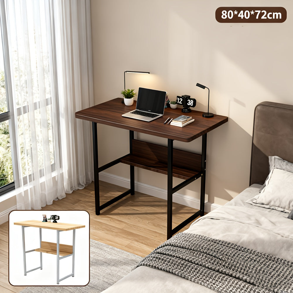 Computer Desk Laptop with Wood, Home Office Writing Table Book Shelf - product gallery image 2