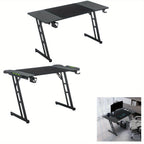 Computer Desk Office Desk with Cup Holder with Headphone Hook Z-Frame PC Gaming Home