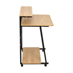 Computer Desk with Space-Saving, Easy Assembly, Wheels, Metal - product gallery image 9