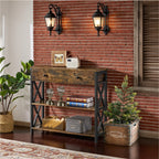 Console Table with Industrial Drawer Two Shelves for living rooms and bedrooms - product gallery image 3