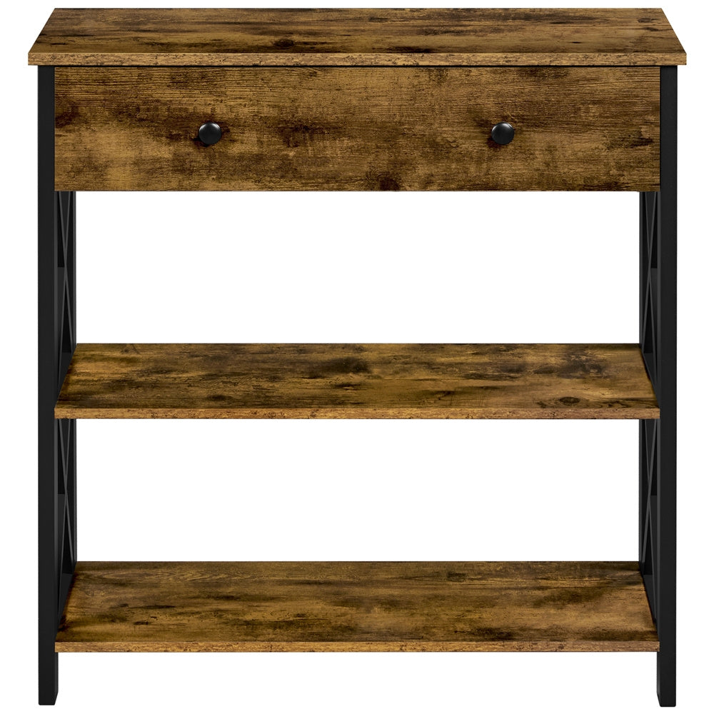 Console Table with Industrial Drawer Two Shelves for living rooms and bedrooms - product gallery image 6