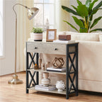Console Table with Industrial Drawer Two Shelves for living rooms and bedrooms - product gallery image 8