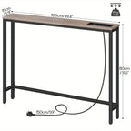 Console Table with Power Outlets USB Ports Slim Hallway - product gallery image 3