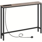 Console Table with Power Outlets USB Ports Slim Hallway - Grey option