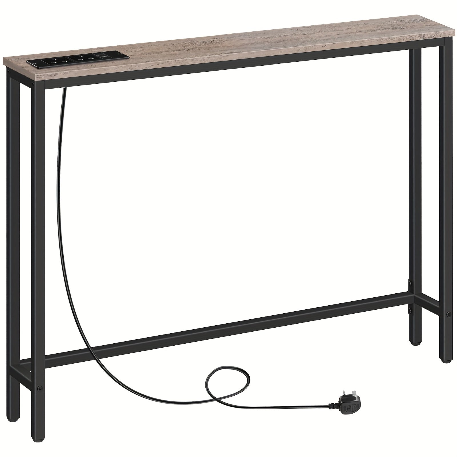 Console Table with Power Outlets USB Ports Slim Hallway - Grey option