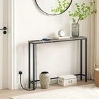 Console Table with Power Outlets USB Ports Slim Hallway