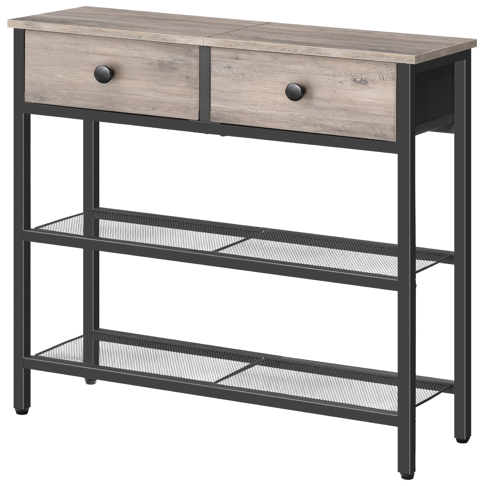 Console Table with Space-Saving, Easy Assembly for living rooms - Greige And Black option