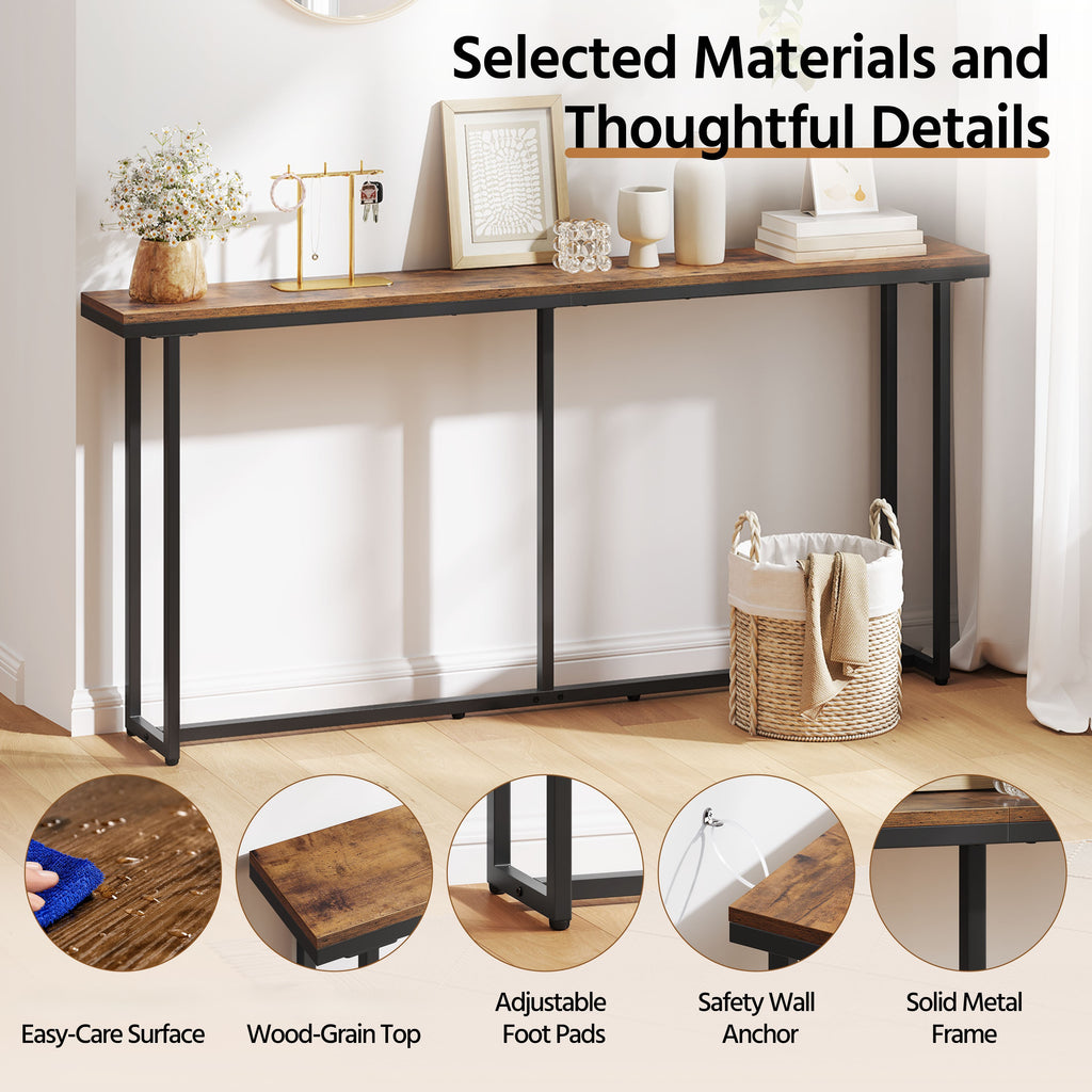 Console Table with Space-Saving, Easy Assembly, Metal - product gallery image 10