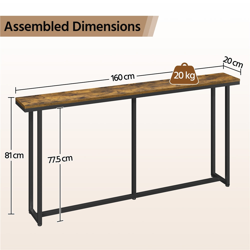 Console Table with Space-Saving, Easy Assembly, Metal - product gallery image 3