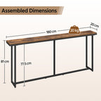 Console Table with Space-Saving, Easy Assembly, Metal - product gallery image 7