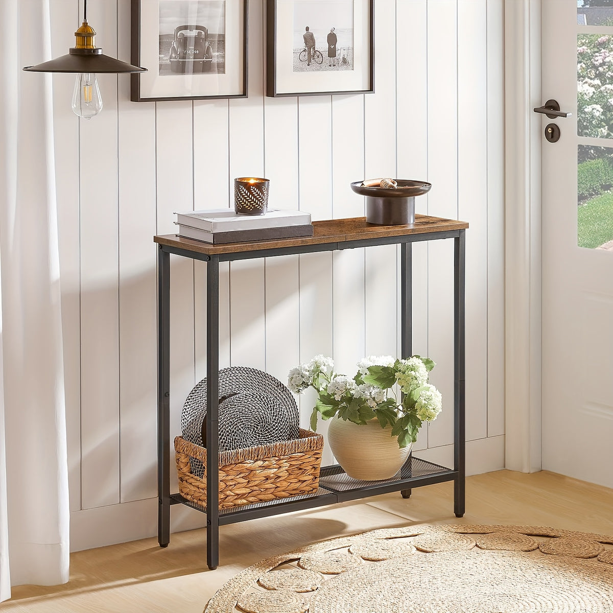 Console Table with Space-Saving, Lockable, 75cm for living rooms