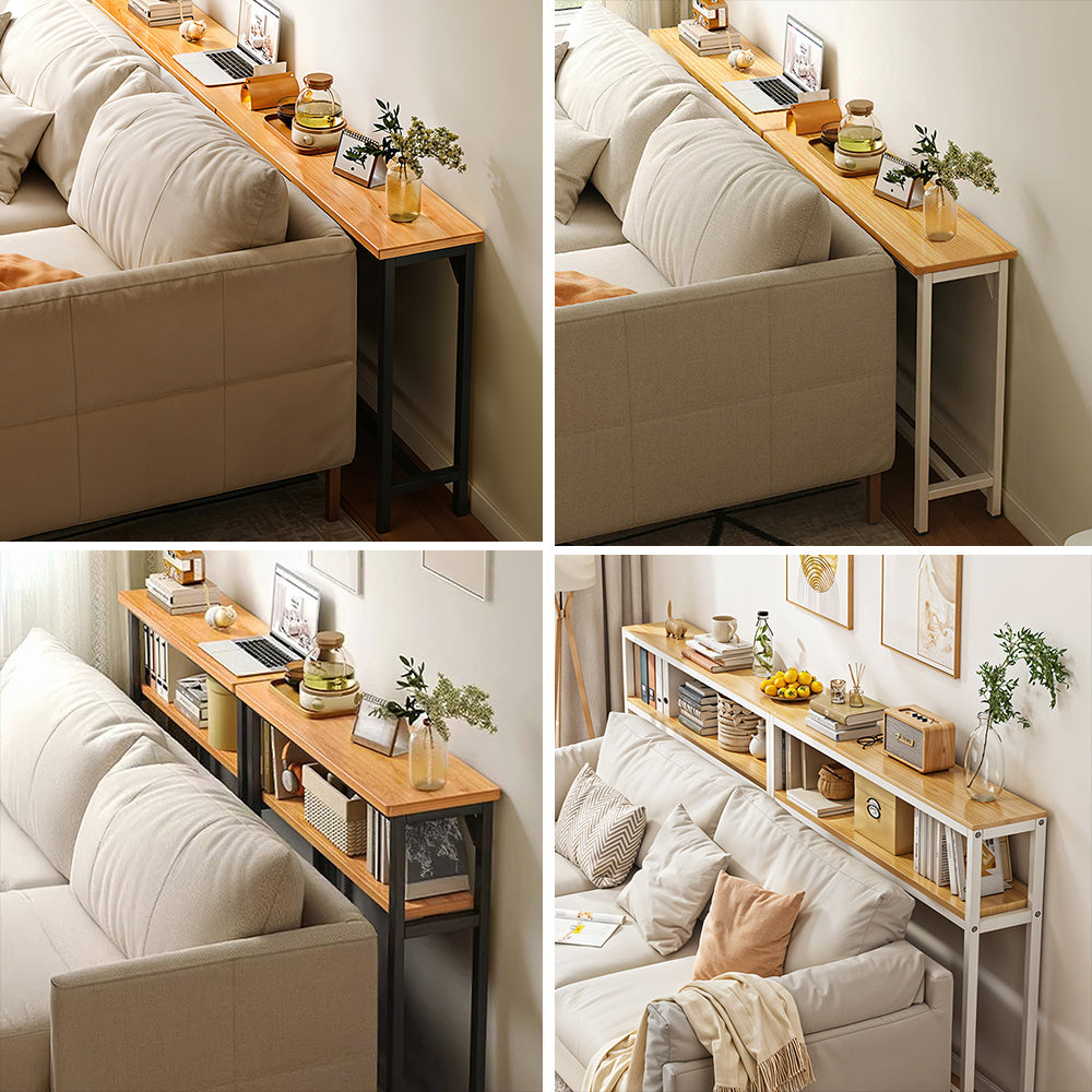 Console Table with Space-Saving, Wall-Mounted, Freestanding, Single Tier - product gallery image 13