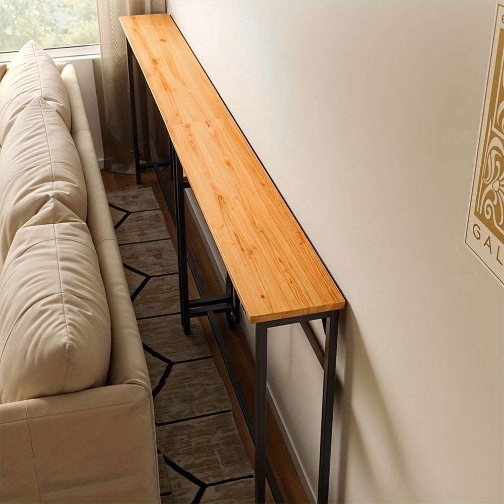 Console Table with Space-Saving, Wall-Mounted, Freestanding, Single Tier - product gallery image 14