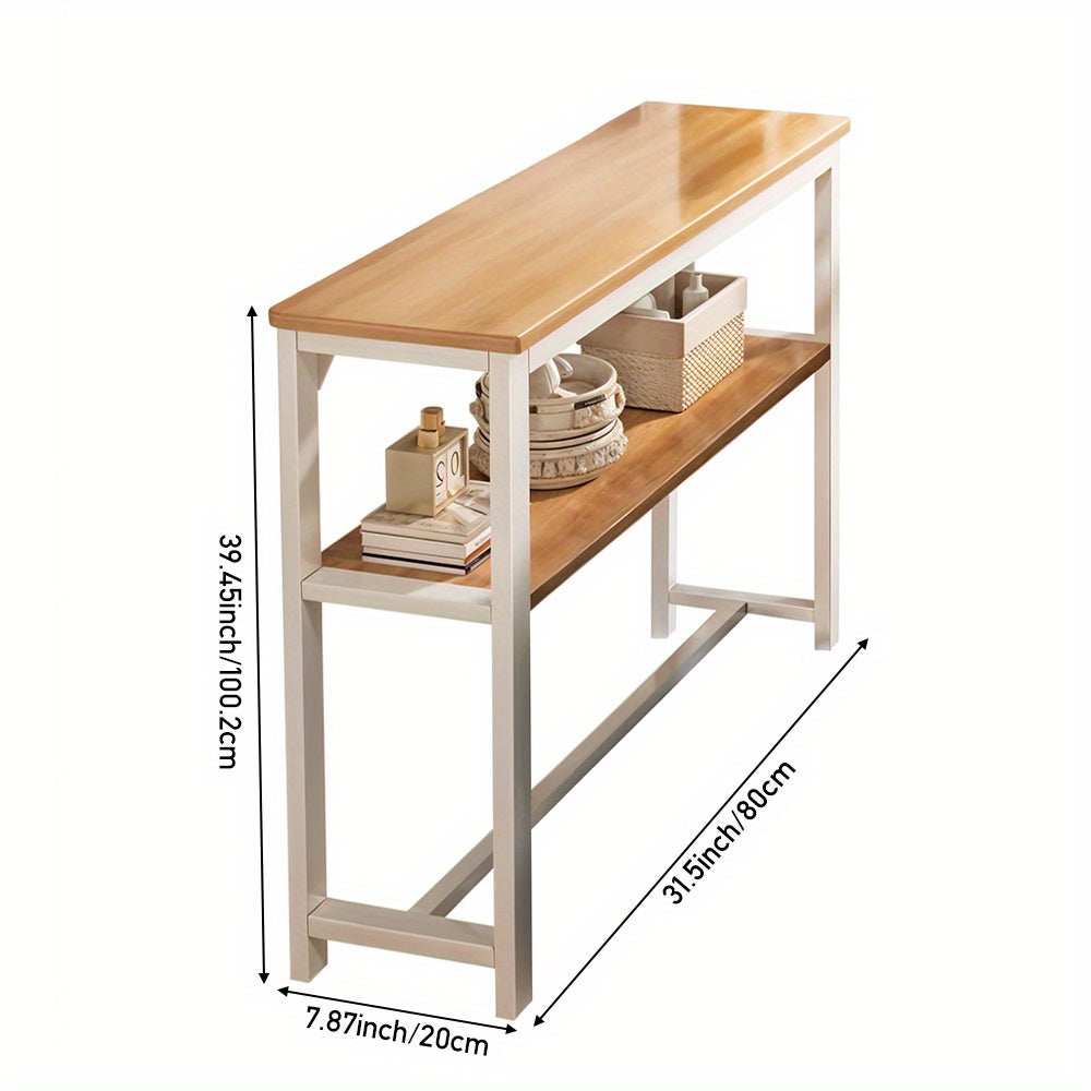Console Table with Space-Saving, Wall-Mounted, Freestanding, Single Tier - product gallery image 21