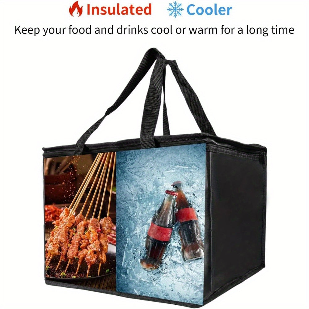 Cooler Bag with Foldable, Metal, Insulated Large Thermal Cool Camping Picnic - product gallery image 3