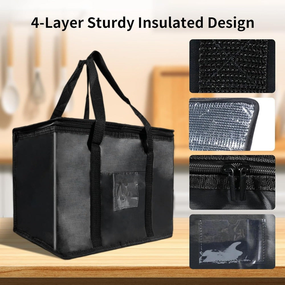 Cooler Bag with Foldable, Metal, Insulated Large Thermal Cool Camping Picnic - product gallery image 5
