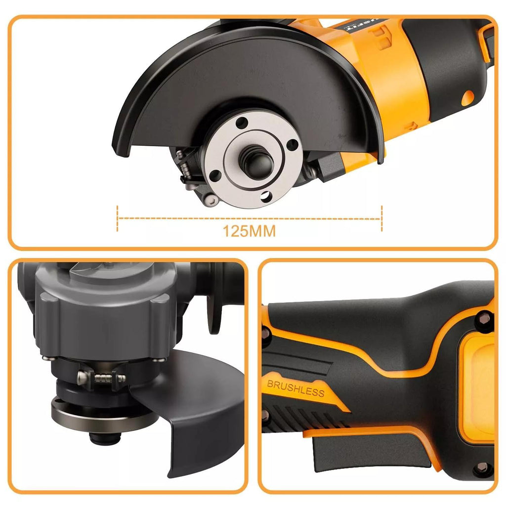 Cordless Angle Grinder for Makita battery with Wheels, 125mm - product gallery image 12