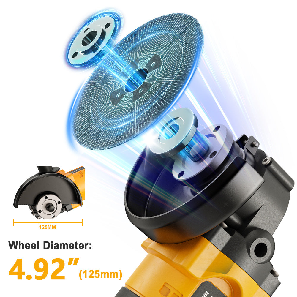 Cordless Angle Grinder for Makita battery with Wheels, 125mm - product gallery image 3
