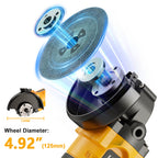 Cordless Angle Grinder for Makita battery with Wheels, 125mm - product gallery image 3