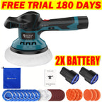 Cordless Car Polisher Buffer Machine with Wood, Battery Powered Kit Variable Speed - Polisher option