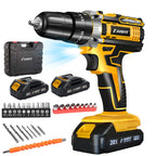 Cordless Drill with Non-Slip, Metal, Combi 3-in-1 Batteries 29-Piece Kit Hammer - product gallery image 10