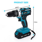 Cordless Drill with Non-Slip, Metal, Combi 3-in-1 Batteries 29-Piece Kit Hammer - product gallery image 9
