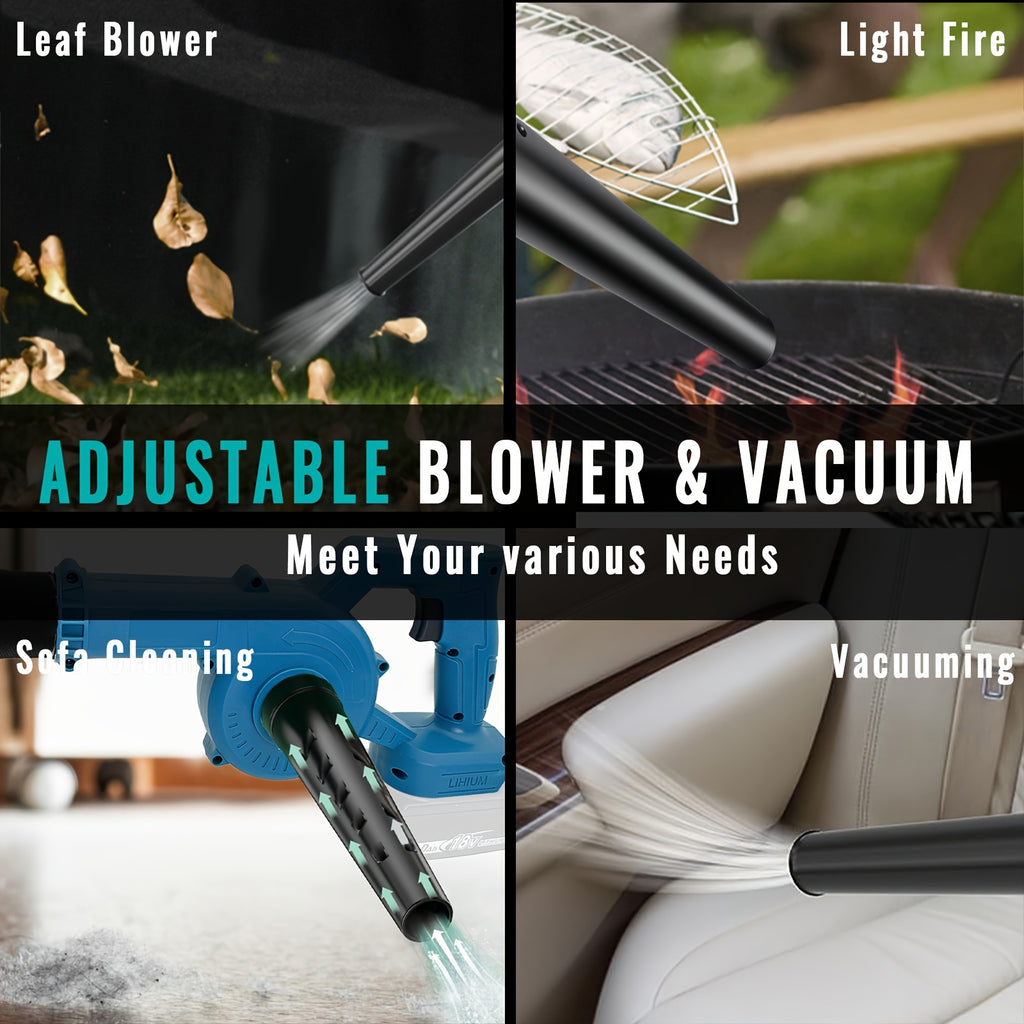 Cordless Leaf Blower with Plastic, Makita Compatible 300km/h Dust Bag Adjustable - product gallery image 3