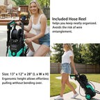 Cordless Pressure Washer with Hose Reel Foam Cannon Adjustable Nozzle - product gallery image 8