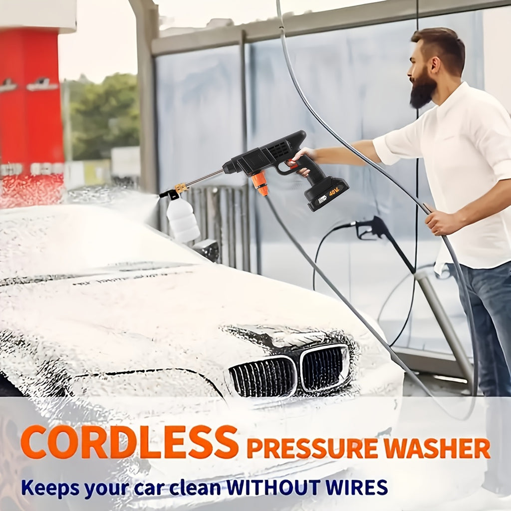 Cordless Pressure Washer with Rechargeable, 5m, 3000PSI 1500W Batteries 5m Hose Portable - product gallery image 8