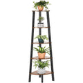 Corner Bookcase Flower Rack, Shelving Unit, Book Shelf - Black Brown option