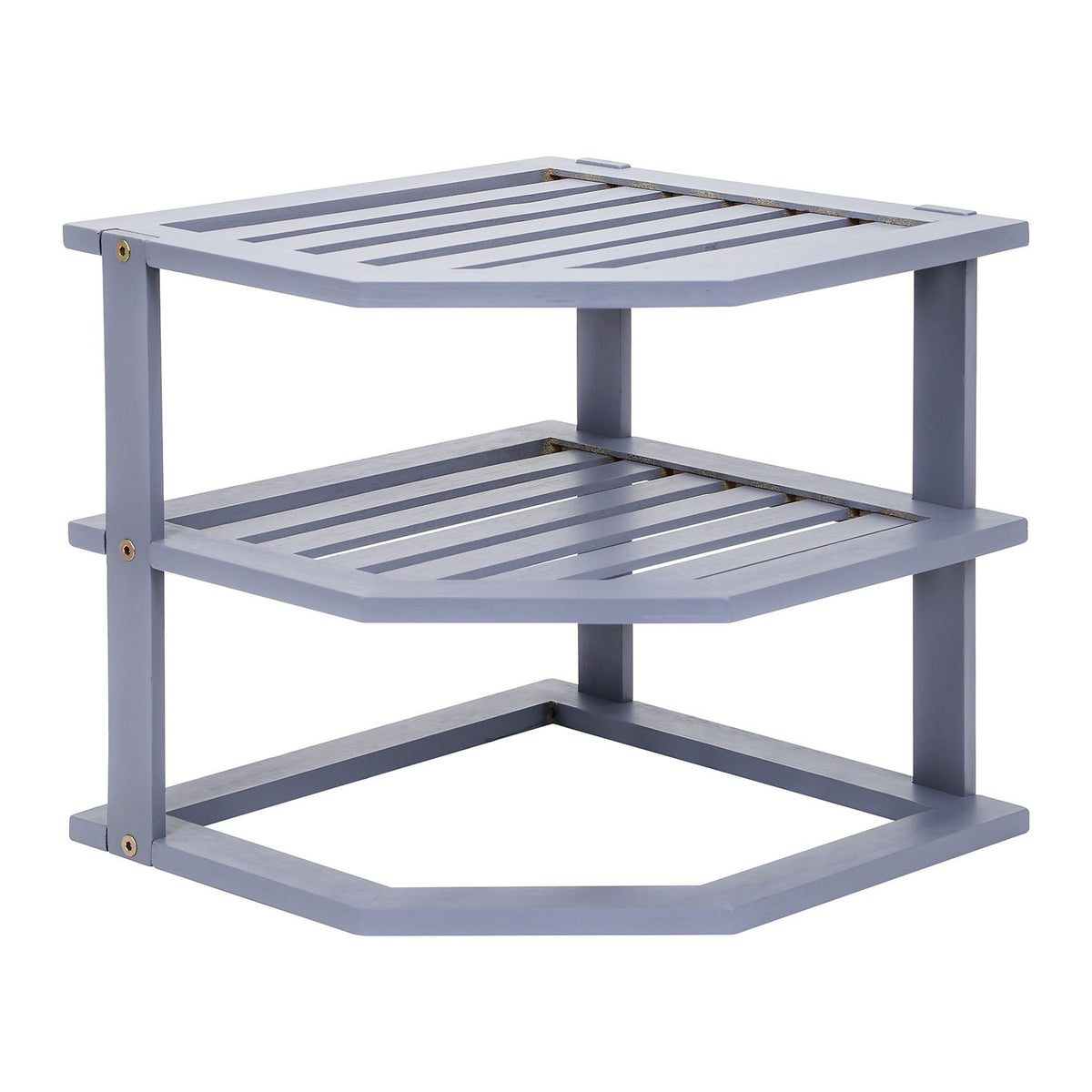 Corner Shelf with Easy Assembly, Bamboo, 3-Tier Bamboo Organiser Cupboard Countertop - product gallery image 12